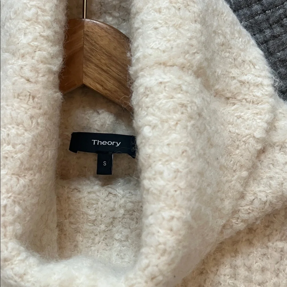 Theory Soft Cream Cowl Neck Sweater - Picture 4 of 4